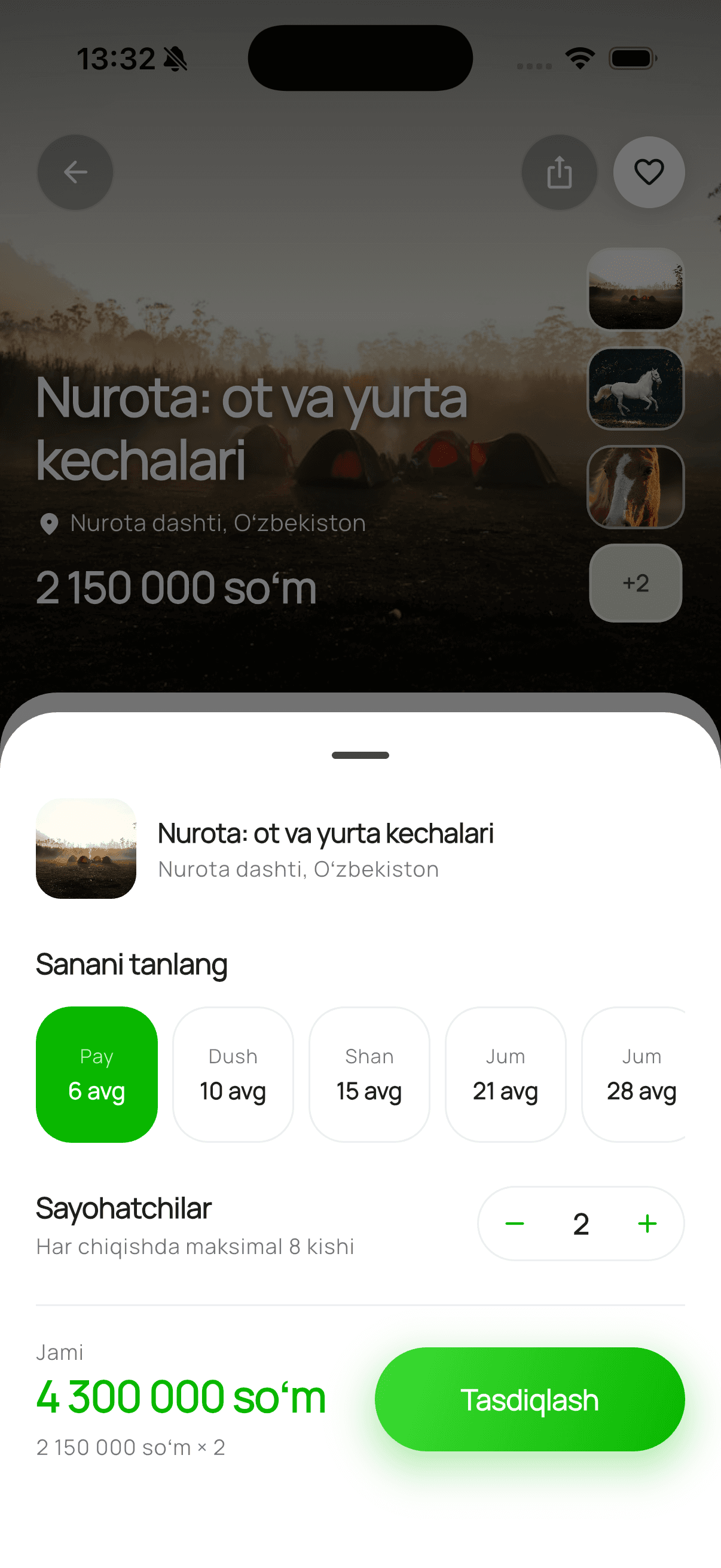 GOmi ilovasining ekran koʻrinishi — Bandlov